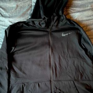 Men’s black zip up Nike hoodie, XXL